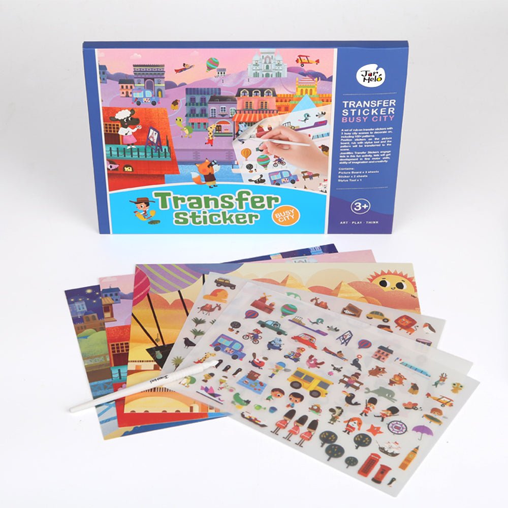 TRANSFER STICKER SCENES SET - BUSY CITY - Bamboo Sprout